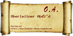 Oberleitner Abád névjegykártya